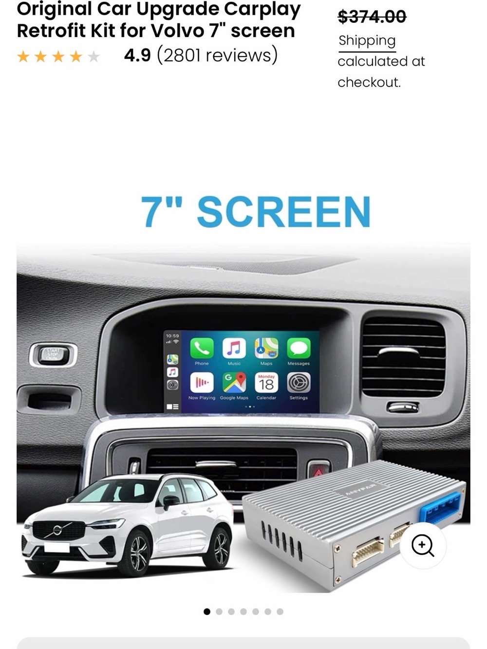 CarPlay Retrofit Interface Module for Volvo - Model RM-VLV3746F -